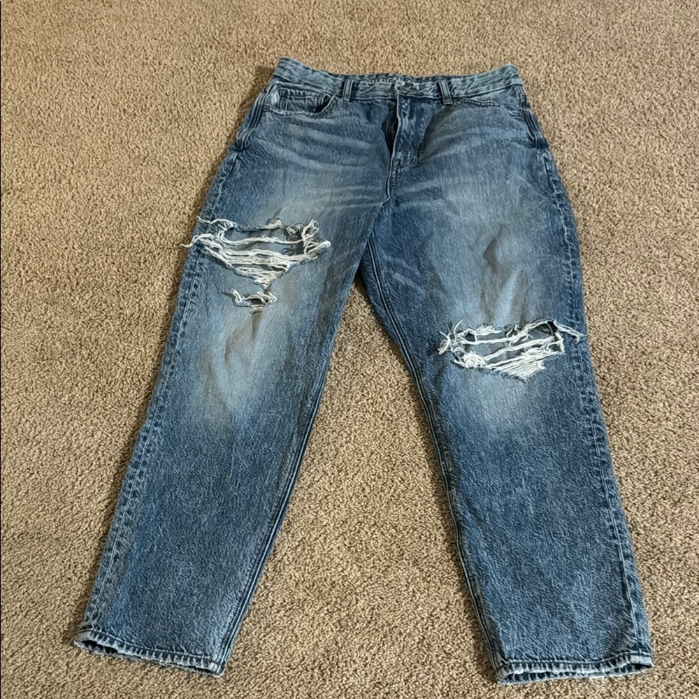 American Eagle Outfitters Relaxed Distressed Denim Jeans